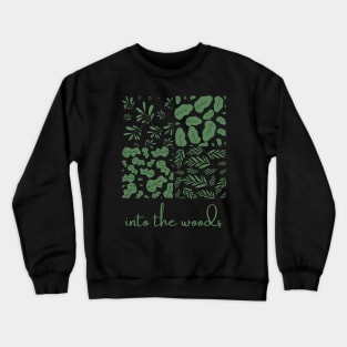 Into the Woods - Green Leaf Patterns Two Crewneck Sweatshirt